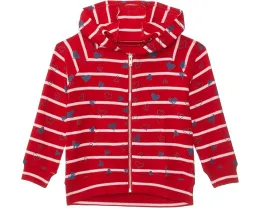 Детская худи Chaser Kids с рисунком в полоску и сердечками на молнии