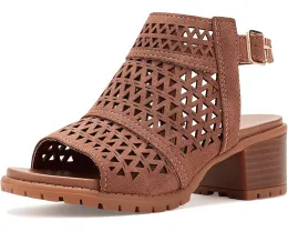 Детские сандалии Mia Kids Mollee на квадратном каблуке с ажурными вырезами