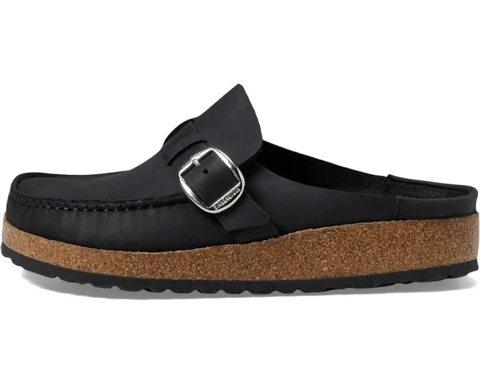 Слипоны Birkenstock Buckley из промасленной кожи с декоративной пряжкой