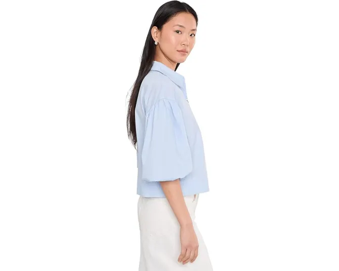 Рубашка Vince Camuto из хлопка с короткими рукавами-фонариками