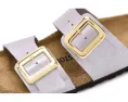 Сандалии Sydney Luxe Buckle от Birkenstock с мерцающим верхом и пробковой стелькой