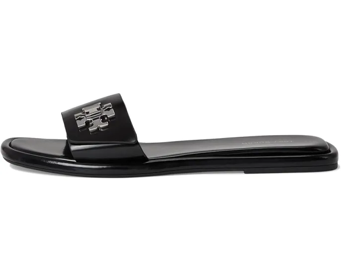 Сандалии Tory Burch T Lock Slide с широким ремешком и логотипом