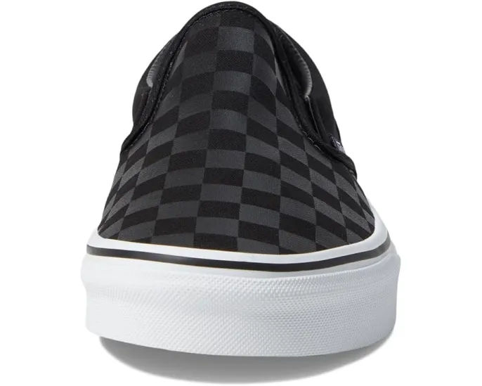 Классические слипоны Vans в клетку с текстильной стелькой и резиновой подошвой