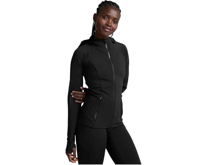 Куртка Beyond Yoga Allure Full Zip с карманами на молнии и отверстиями для больших пальцев
