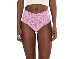 Кружевные стринги Retro Lace Thong с широкой резинкой из хлопка Supima