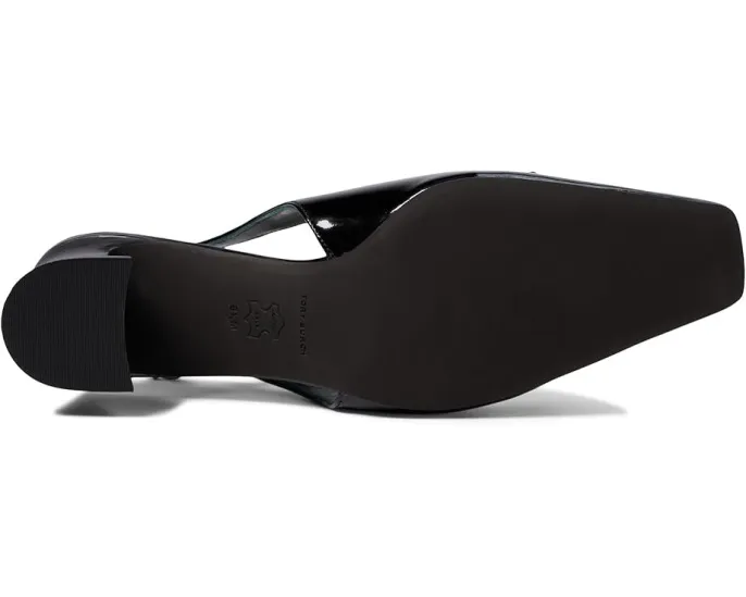 Босоножки Tory Burch Jessa Slingback на каблуке 55 мм с квадратным носком