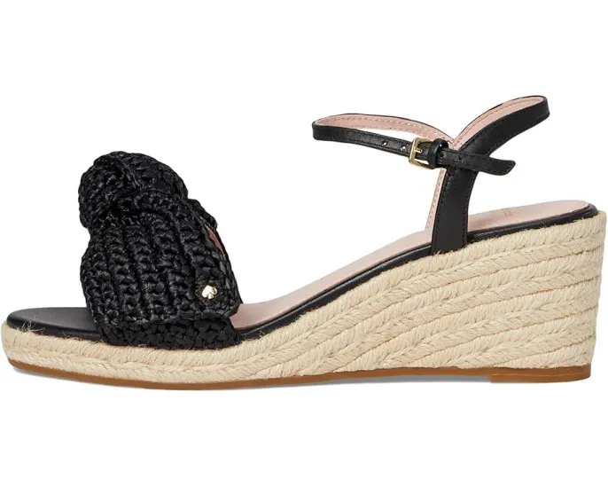 Kate Spade New York сандалии Leandra Raffia на танкетке с регулируемым ремешком