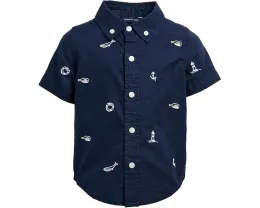 Детская рубашка Janie and Jack Embroidered Woven с коротким рукавом и вышивкой