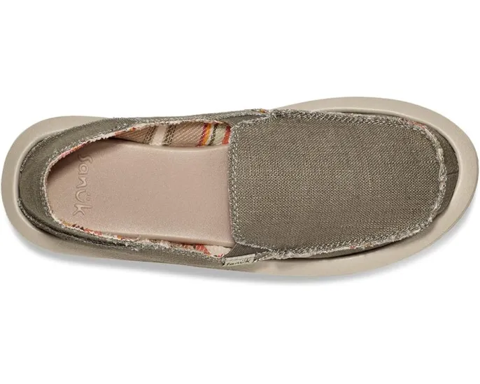 Слипоны Sanuk Donna Hemp из конопли с печатным принтом