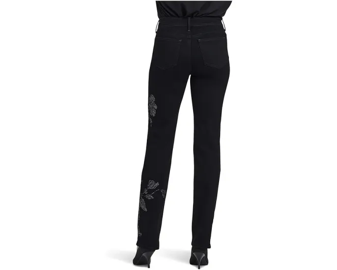 Джинсы NYDJ Petite Marilyn Embroidery укороченные с вышивкой и средней посадкой