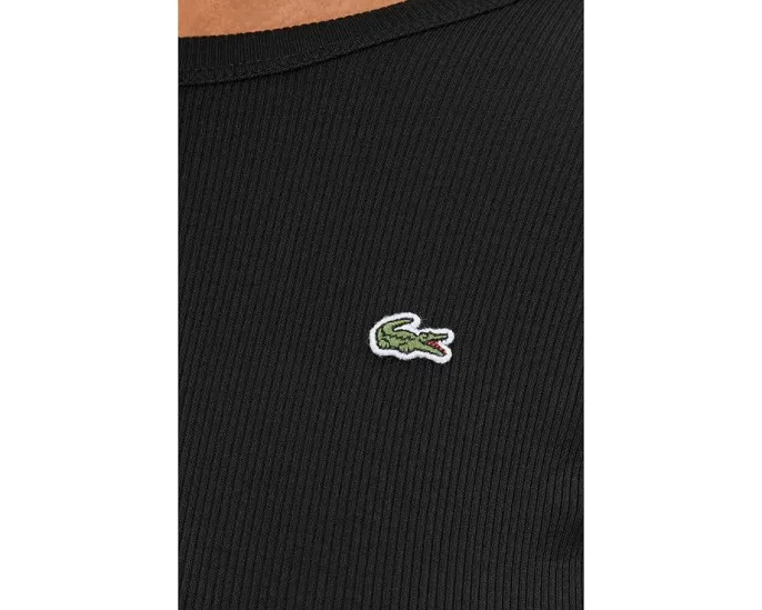 Футболка Slim Fit из ребристого хлопка с логотипом Lacoste