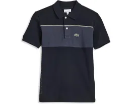 Футболка поло Lacoste с цветными вставками для школьников