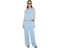 Lightweight Organic Cotton Denim High-Waisted Full Length Trousers