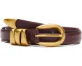 Широкий кожаный ремень Madewell Triple Metal Keeper с массивной пряжкой