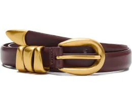Широкий кожаный ремень Madewell Triple Metal Keeper с массивной пряжкой