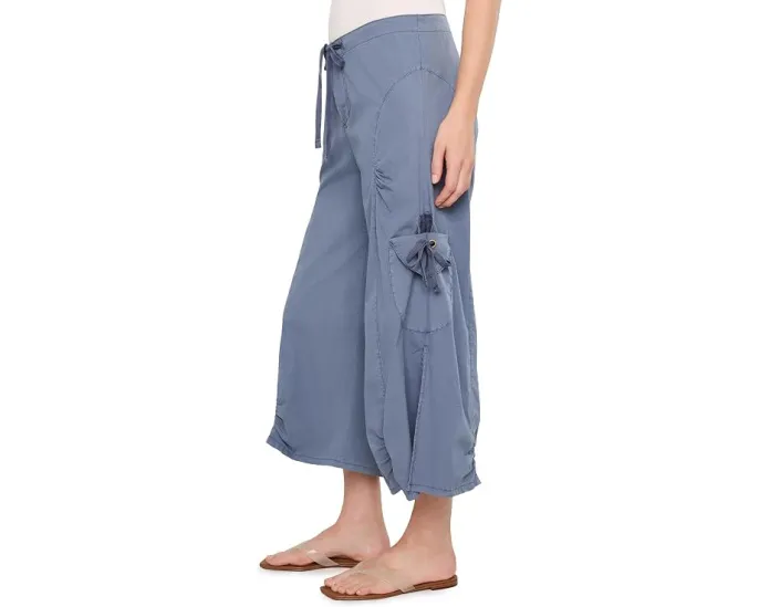 Широкие брюки Cargo Gaucho Crop с завязками и карманами XCVI