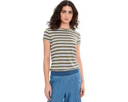 Футболка Free People Nora Tee с кружевными вставками и карманом в расслабленном стиле