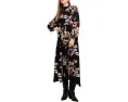 Платье AllSaints Jessica миди с воротником и цветочным принтом из вискозы