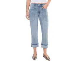 Кроп джинсы Liverpool Los Angeles 71 см в стиле girlfriend с манжетами