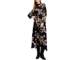 Платье AllSaints Jessica миди с воротником и цветочным принтом из вискозы