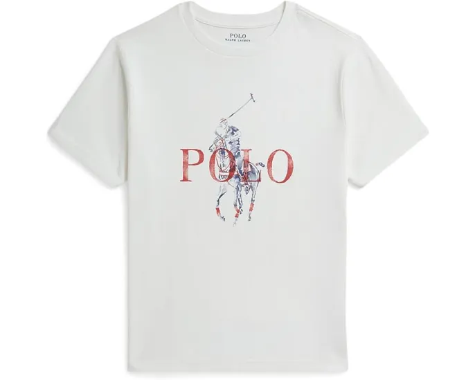 Футболка Big Pony из хлопкового джерси для детей постарше Polo Ralph Lauren Kids