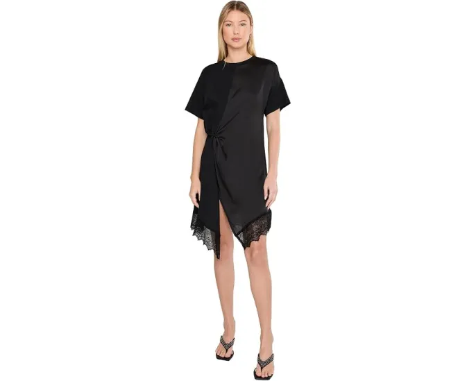 Платье Lana Lace от AllSaints с кружевом и рукавами фонарик