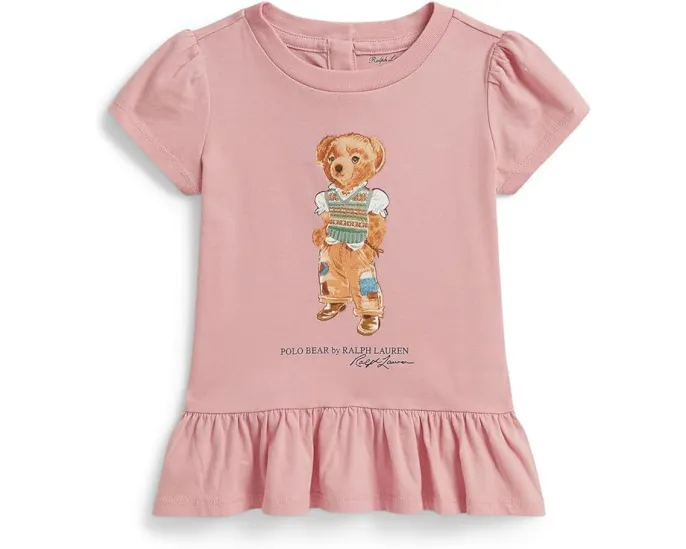 Футболка Polo Bear пеплум для малышей Polo Ralph Lauren