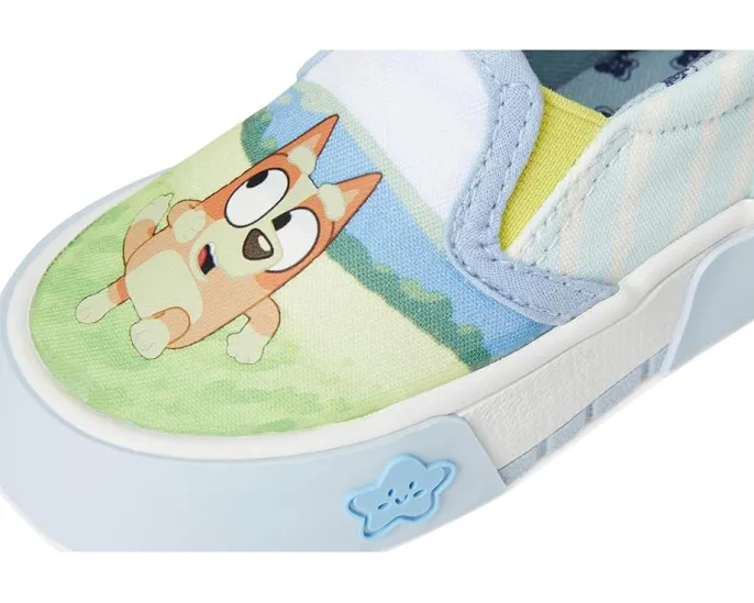 Детские слипоны Ground Up Bluey с принтом для малышей на круглом носке