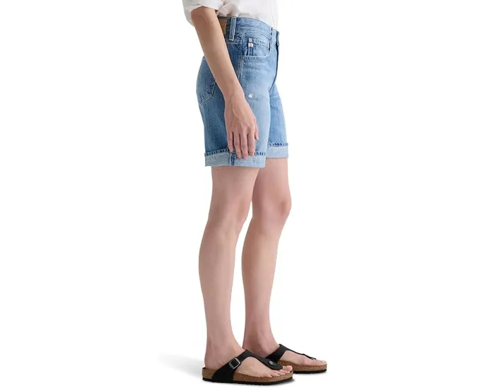 Шорты AG Jeans Ex-Boyfriend с завышенной талией и свободным кроем в оттенке 17 Years Divergent