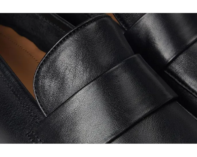 Пенни лоферы Steve Madden Belleaire из кожи с квадратным каблуком