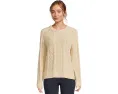 Хлопковый свитер Fisherman Crewneck Signature L.L.Bean бежевого цвета