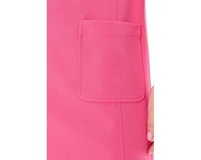 Платье Trina Turk Drape Neck Straight Fit с драпированным воротником и карманами