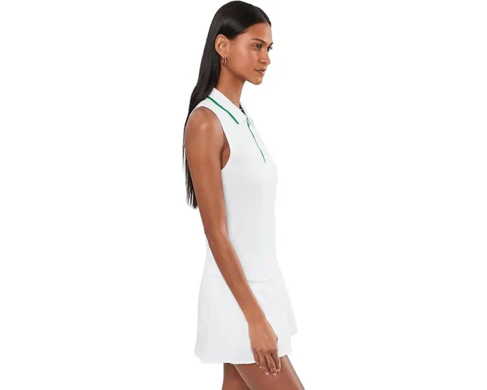 Sleeveless Fitted Pique Polo
