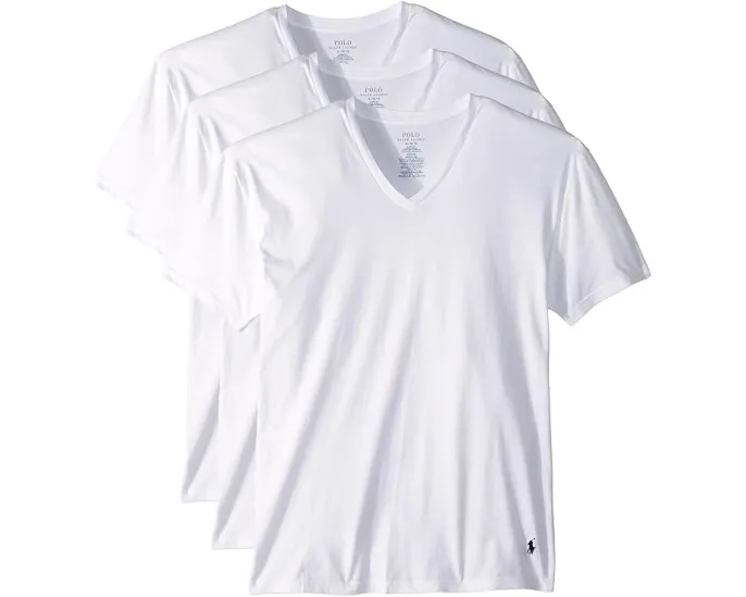 Polo Ralph Lauren Майка классического кроя с V-образным вырезом, 3 штуки