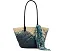 Calypso Woven Tote W/ Greek Floral Scarf