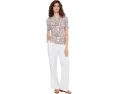 Топ с вырезом лодочкой Paisley из хлопка с эластаном Lauren Ralph Lauren