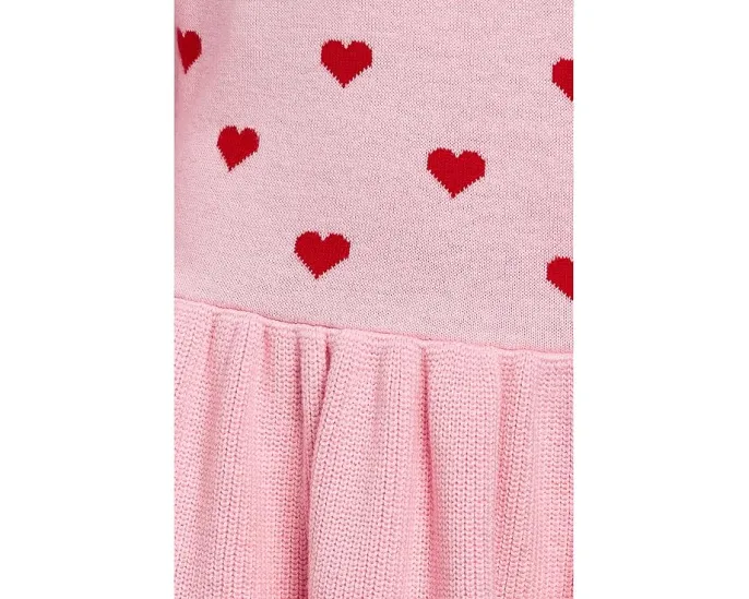 Платье-свитер с сердечками Janie and Jack для девочки с длинным рукавом