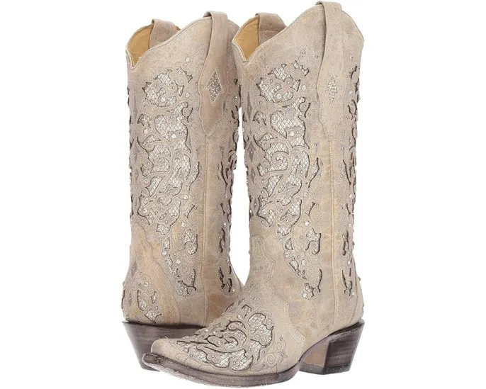 Ковбойские сапоги Corral Boots A3322 с кристаллами и тиснением