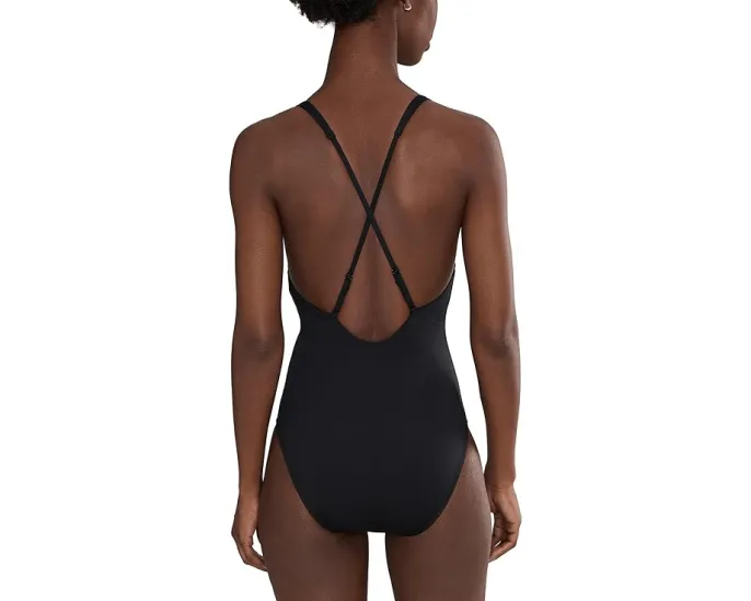 Цельный купальник Nike Effortless Essential с круглым вырезом и съемными бретелями