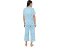 Пижамный набор Petite Short Sleeve Notch Top & Capri от Karen Neuburger в цветочный принт
