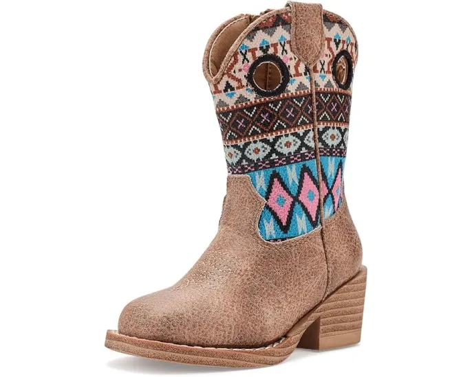 Сапоги Willow Aztec для малышей с принтом и квадратным носком от Roper Kids