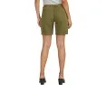 Укороченные брюки Jag Jeans Tailored Shorts из хлопка и льна с высокой посадкой