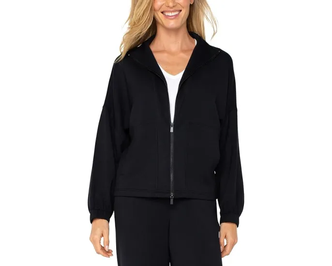 Куртка Liverpool Los Angeles с воротником-воронкой и молнией из плюшевой ткани