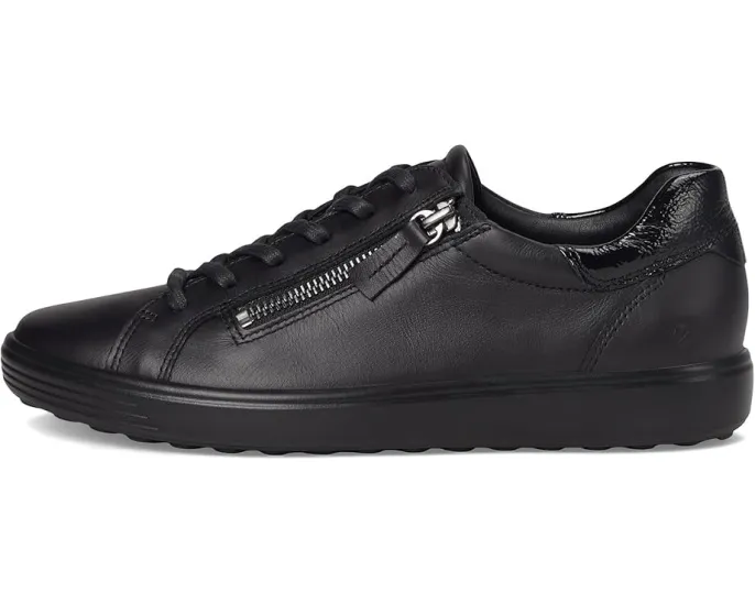 Кроссовки ECCO Soft 7 Side Zip Lace с боковой молнией и кожаным верхом