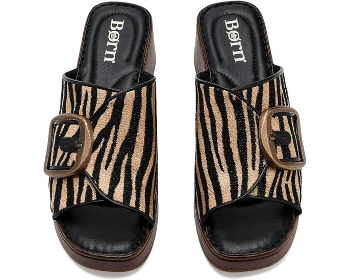 Сандалии Born Bangle на платформе с деревянным эффектом и пряжкой