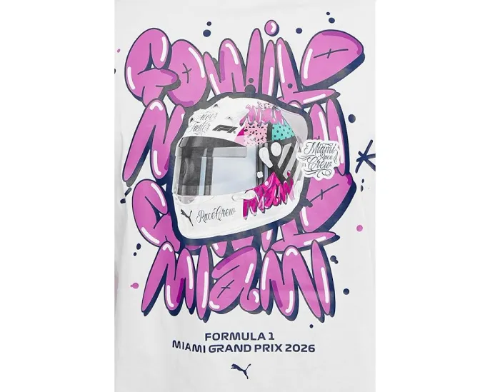 Футболка Puma Formula 1 Miami Go Wild Graphic с принтом