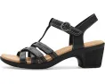 Сандалии Emily 2 Rose Clarks на квадратном каблуке с ремешками и стелькой Ultimate Comfort