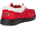 Лоферы Hey Dude Kids Wally Santa Claus для детей с эластичными шнурками и округлым носком