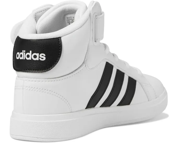 Детские кроссовки Adidas Grand Court Mid с регулируемой липучкой и круглым носком