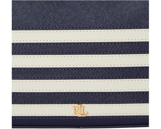 Сумка Danni среднего размера из полосатой кожи от Lauren Ralph Lauren